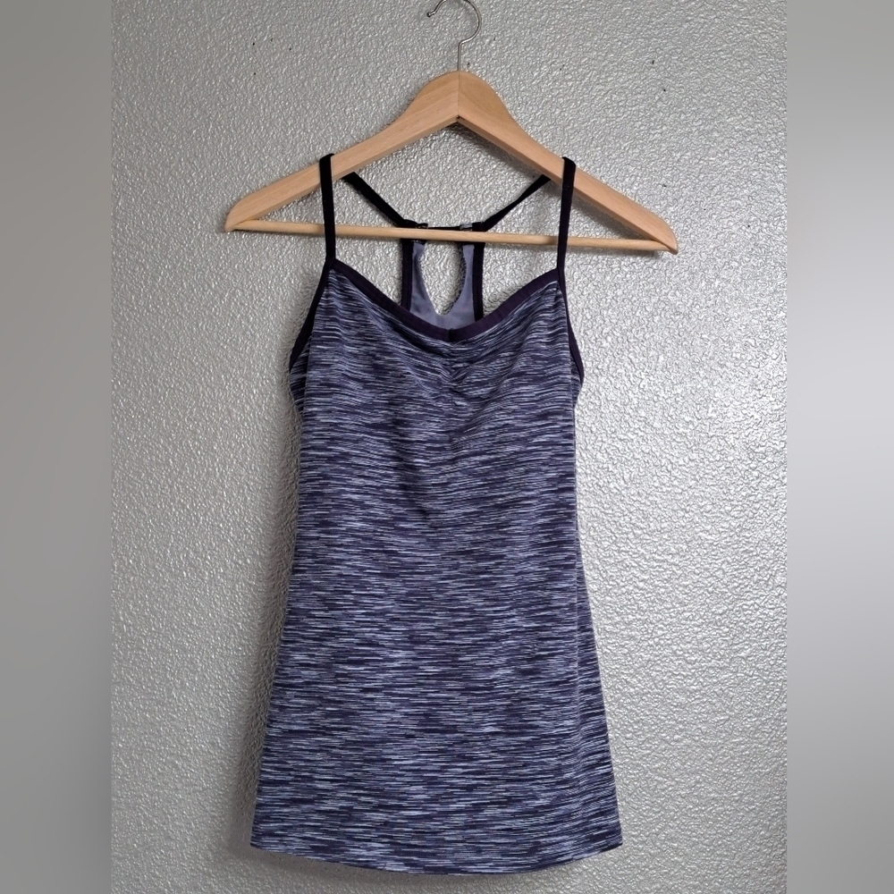 Lucy Active Wear Purple Heathered Tank Size M